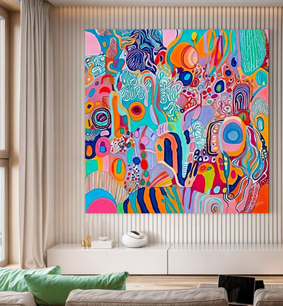 Canvas Print: "Kaleidoscopic Voyage III" by Tailored Canvases - main product image for Resin Society