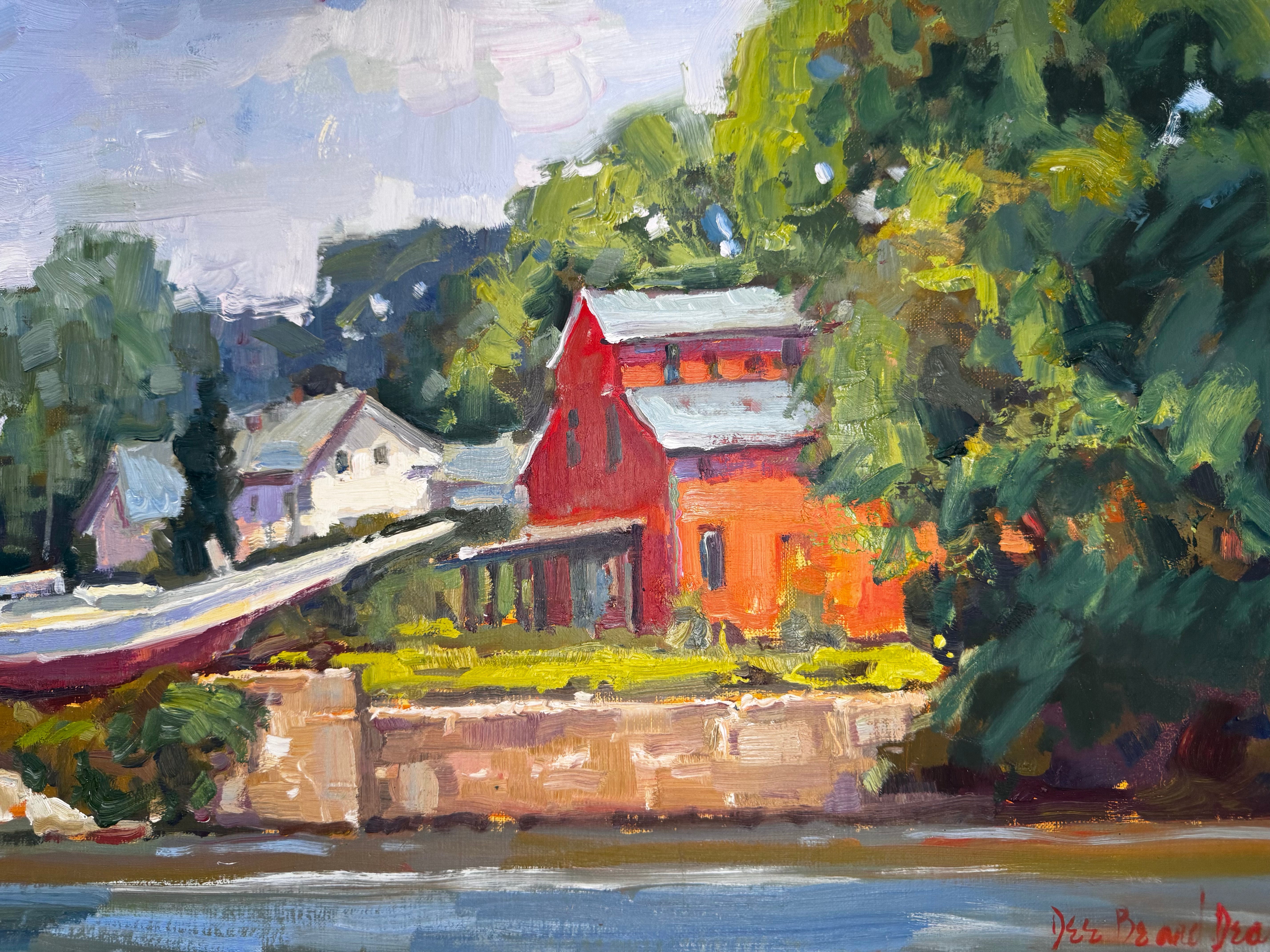 Plein air painting titled 'One Hundred and Ten' by John Beard Collection, size 16x20 on board, showing a coastal or abstract landscape in soft tones.
