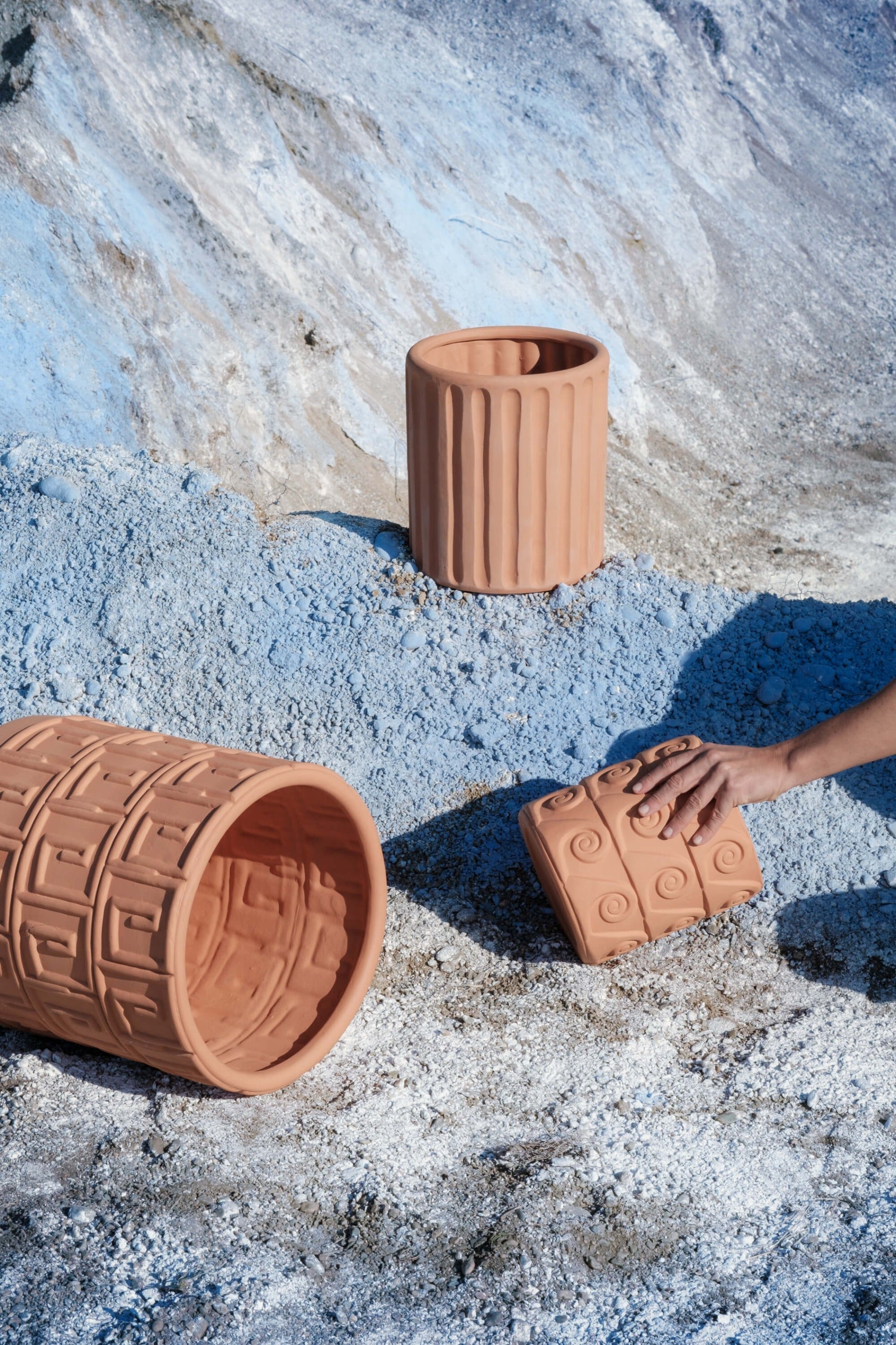 Magna Graecia Terracotta vase Onda detail image - Resin Society