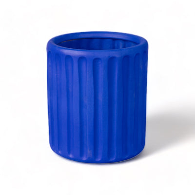 Terracotta Vase with Saucer Dorico Blue by DEKOR - product image 3 for Resin Society