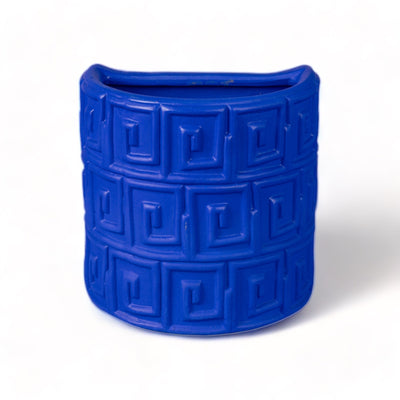 Terracotta Wall Vase Greche Blue by DEKOR - main product image for Resin Society