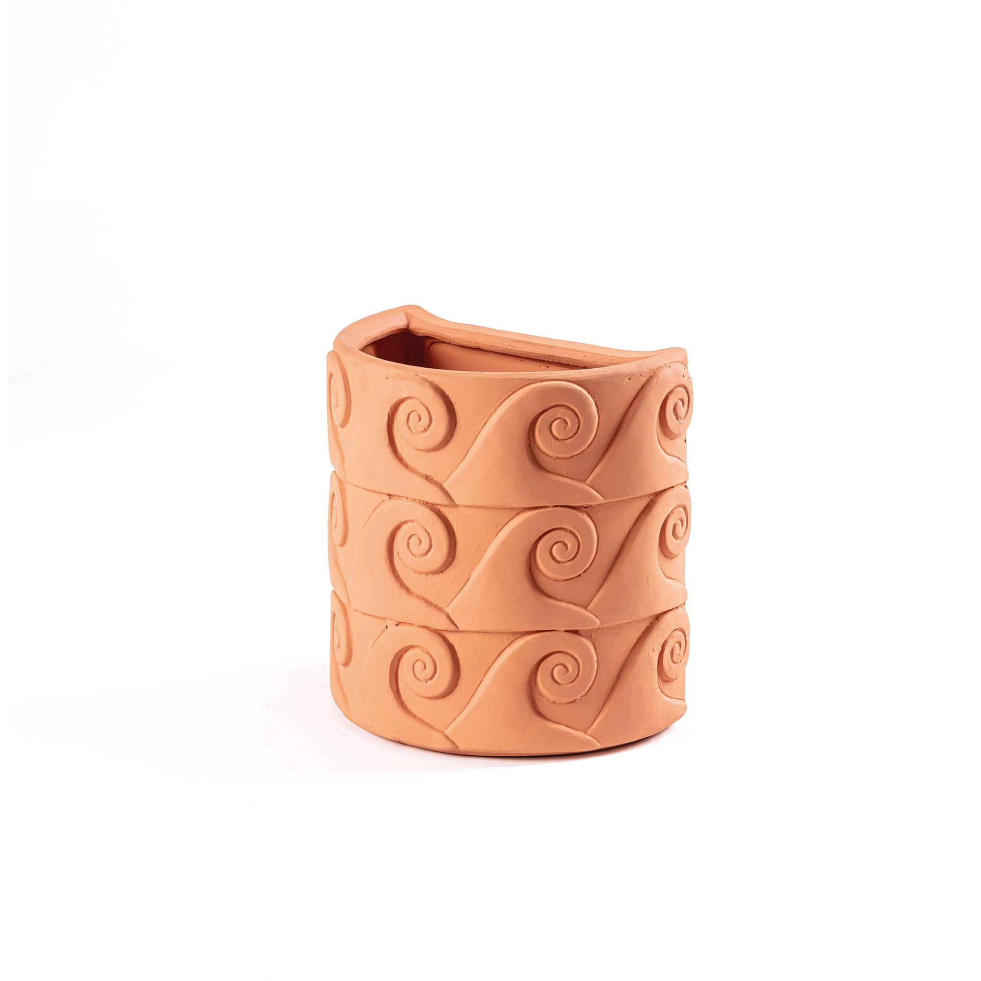 Magna Graecia Terracotta Wall vase Onde detail image - Resin Society