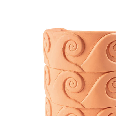 Magna Graecia Terracotta Wall vase Onde detail image - Resin Society