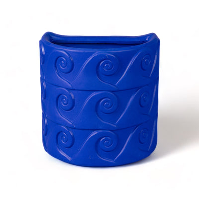 Terracotta Wall Vase Onde Blue by DEKOR - main product image for Resin Society