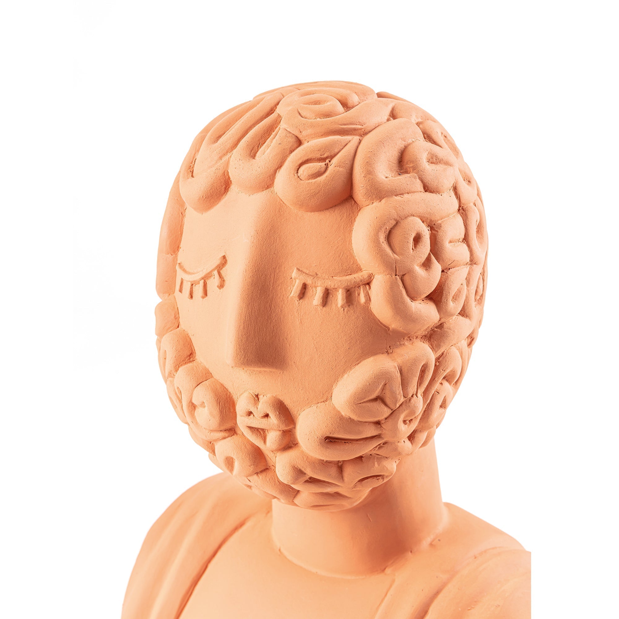 Magna Graecia Terracotta Bust Man detail image - Resin Society