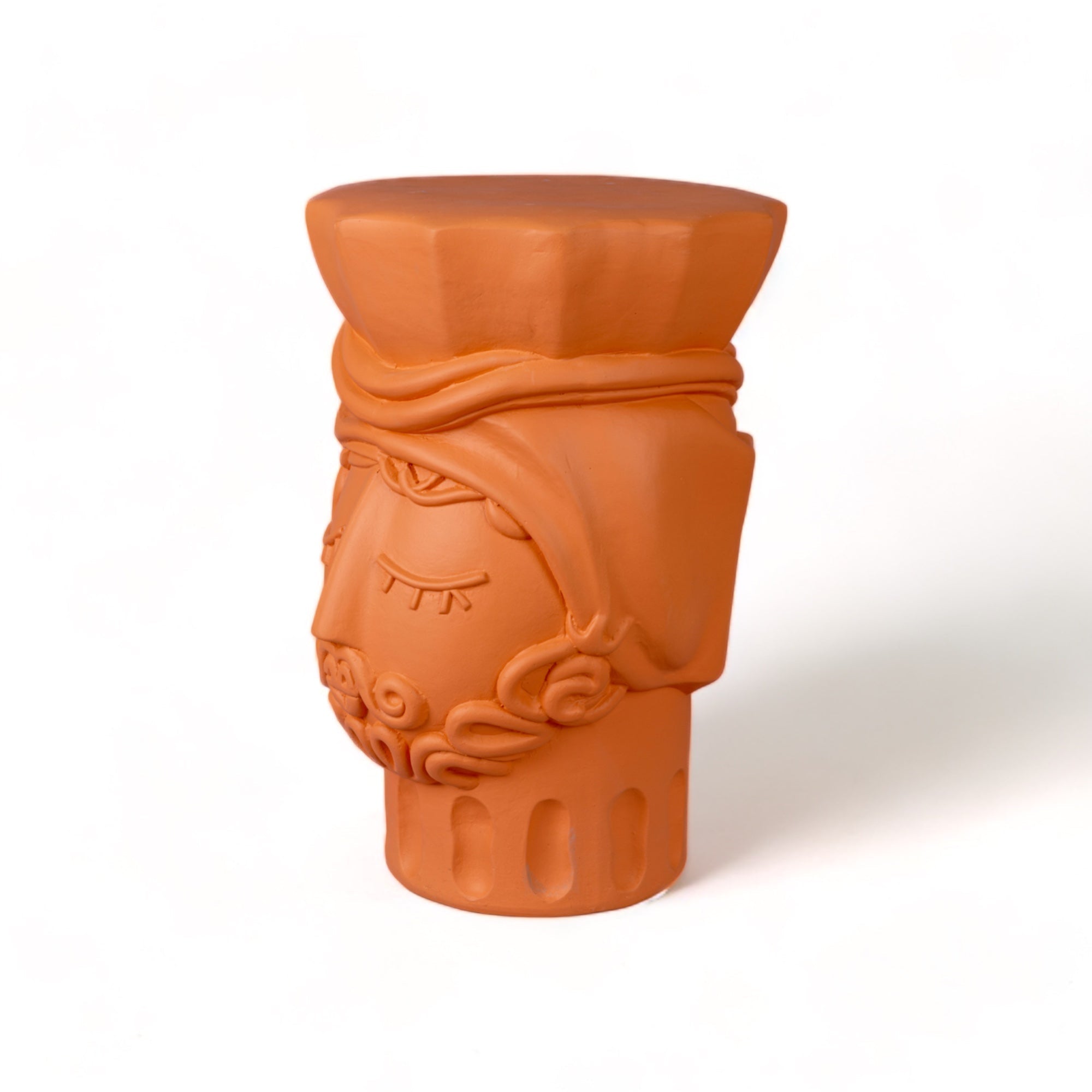 Magna Graecia Terracotta Stool Man detail image - Resin Society
