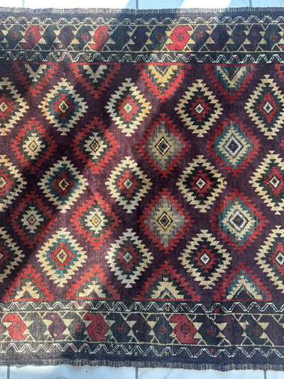 Antique 1900’s Tribal Baluch Wool Rug 4’5” x 8’6” by Rugistan - product image 8 for Resin Society