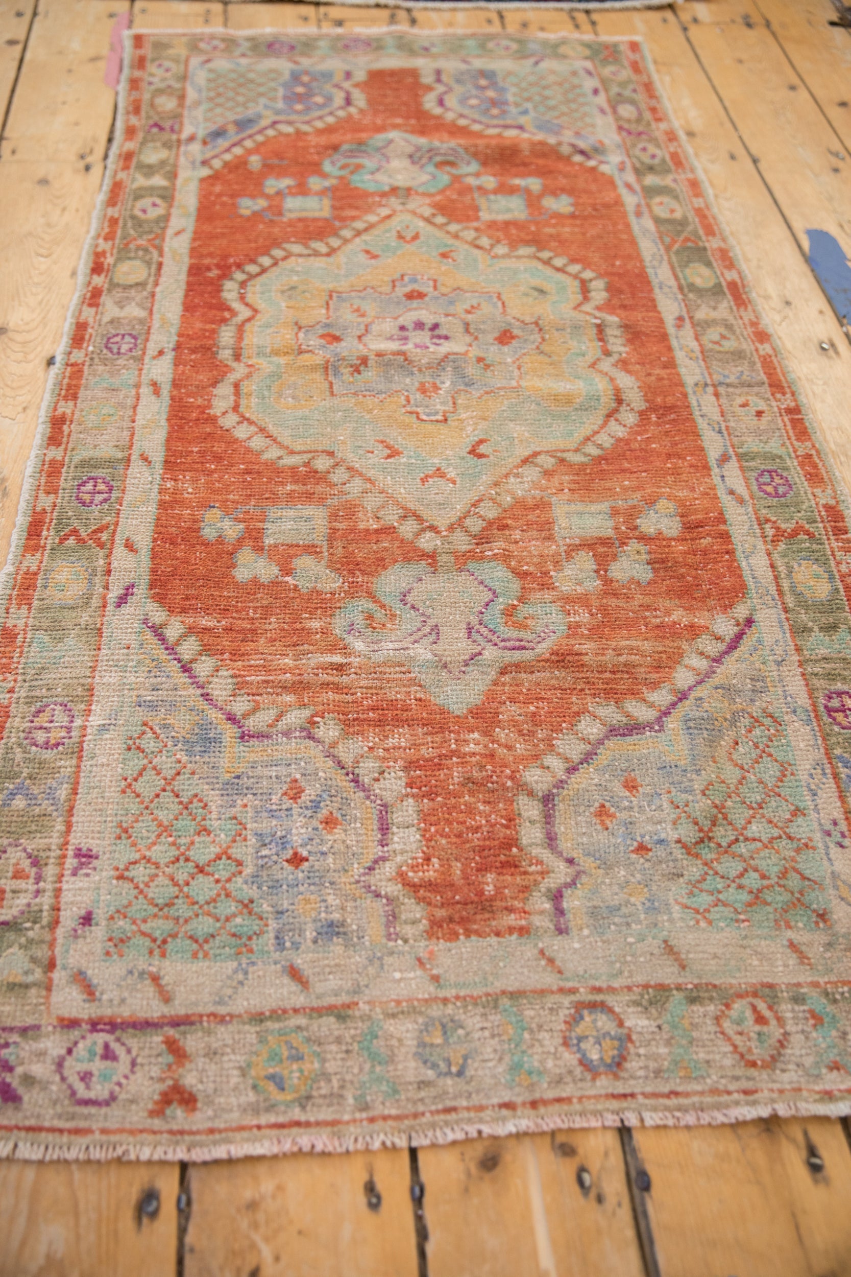 2.5x5 Vintage Distressed Oushak Rug Runner by Old New House® - product image 5 for Resin Society