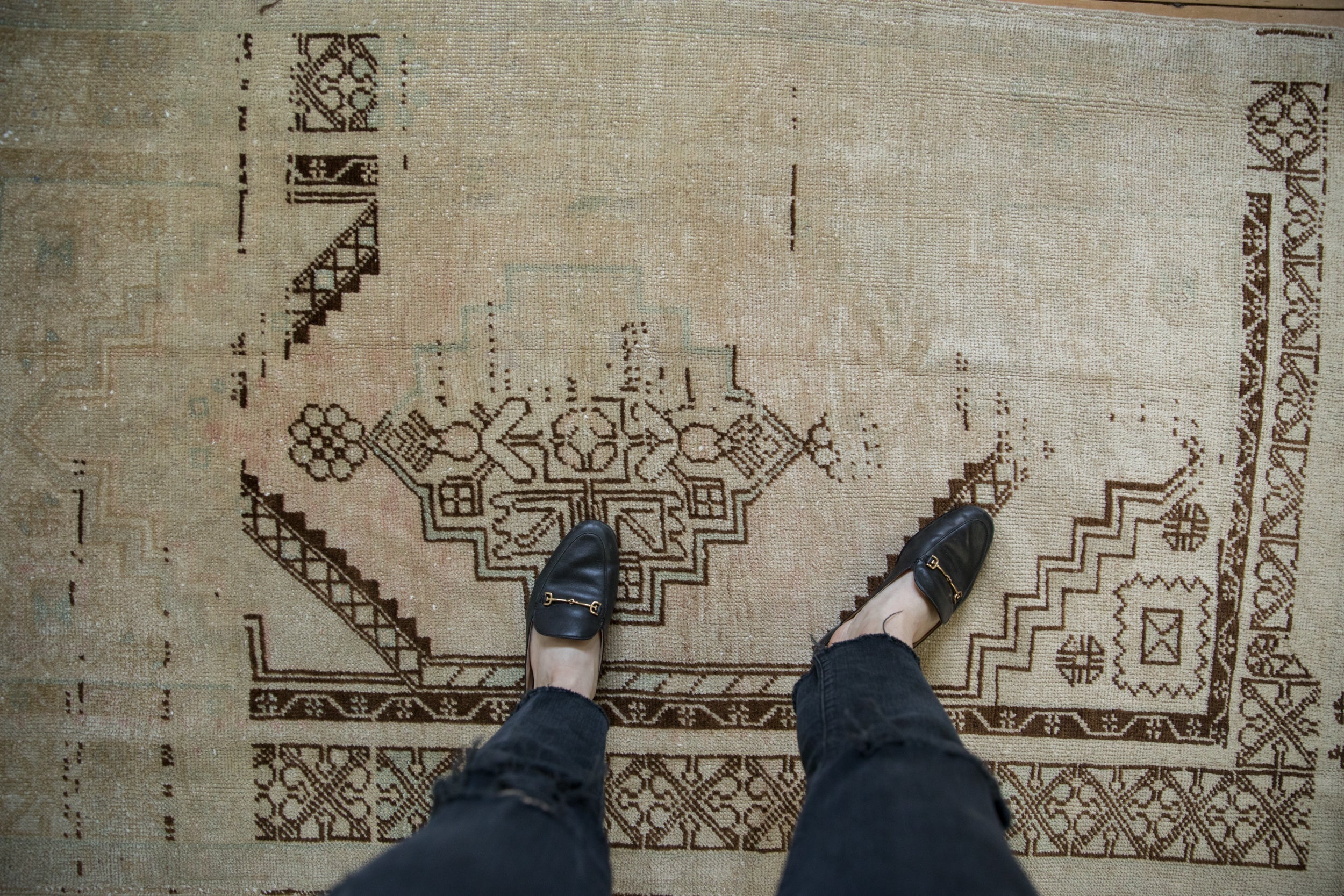 3.5x6.5 Vintage Distressed Oushak Rug
