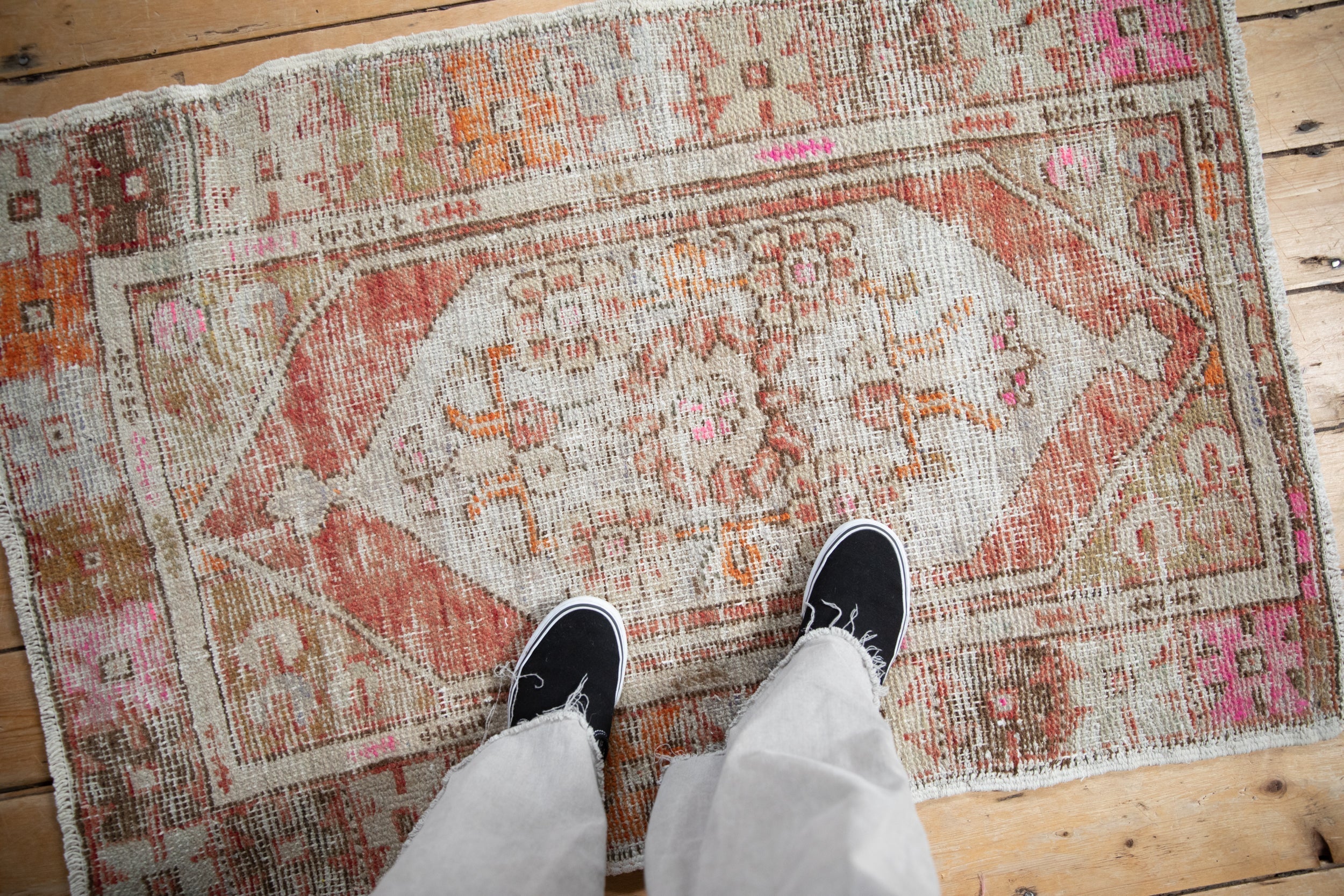 2.5x4 Vintage Distressed Oushak Rug by Old New House® - product image 2 for Resin Society