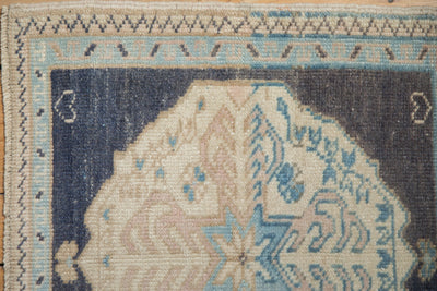 1.5x2 Vintage Distressed Oushak Square Rug Mat