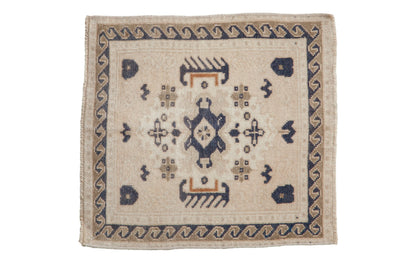 2x2 Vintage Distressed Oushak Square Rug Mat