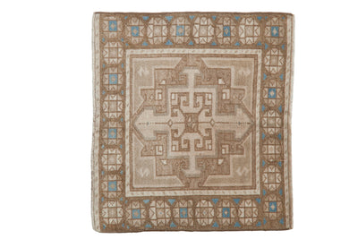2x2.5 Vintage Distressed Oushak Square Rug Mat
