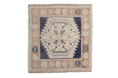 2x2 Vintage Distressed Oushak Square Rug Mat