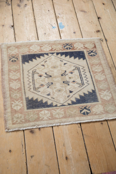 2x2 Vintage Distressed Oushak Square Rug Mat