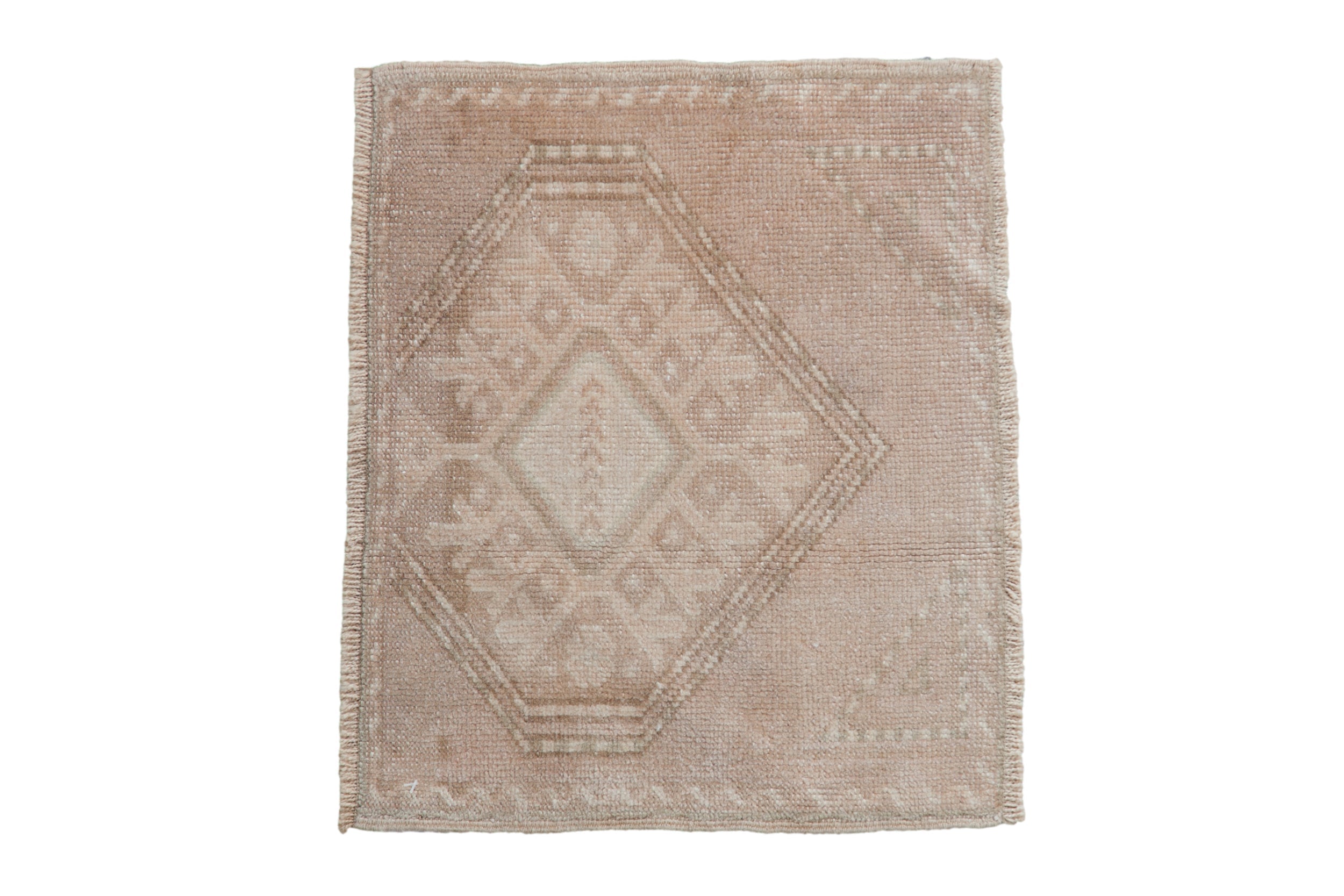 1.5x2 Vintage Distressed Oushak Square Rug Mat