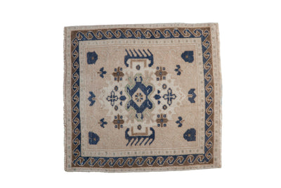 2x2 Vintage Distressed Oushak Square Rug Mat