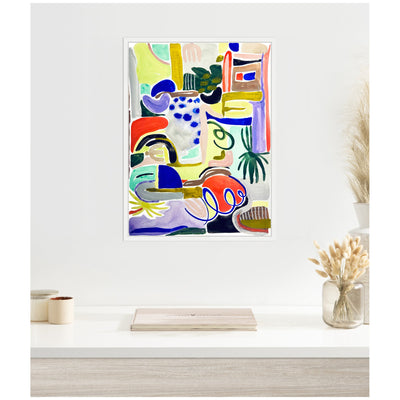 Sylvie Abstract 07 Framed Canvas by Emma Daisy