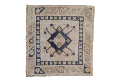 2x2 Vintage Distressed Oushak Square Rug Mat