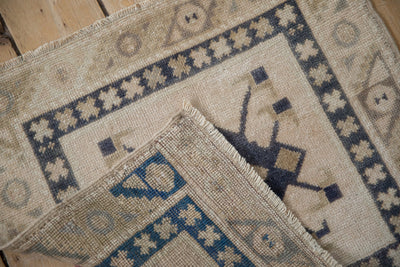2x2 Vintage Distressed Oushak Square Rug Mat