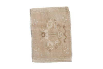 1x1.5 Vintage Distressed Bag Face Oushak Square Rug Mat