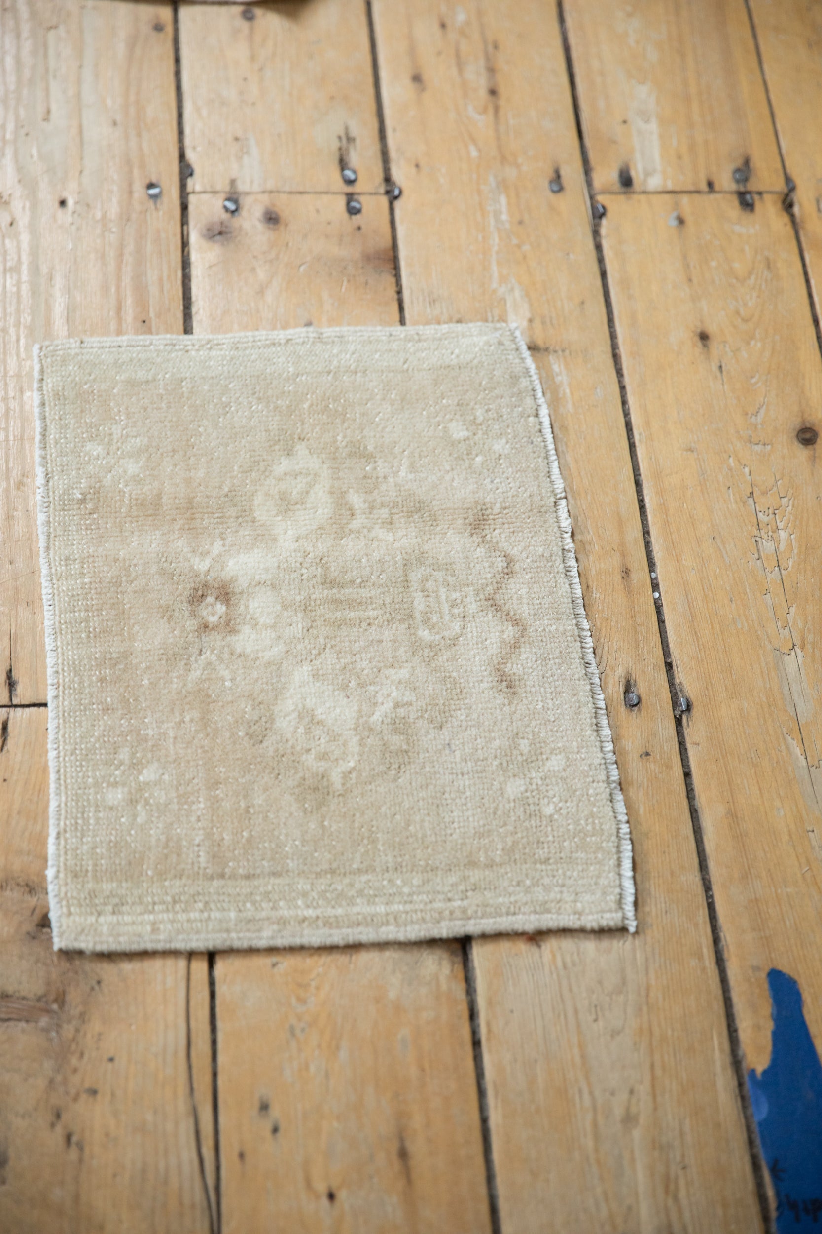 1x1.5 Vintage Distressed Bag Face Oushak Square Rug Mat