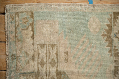 2x2 Vintage Distressed Oushak Square Rug Mat