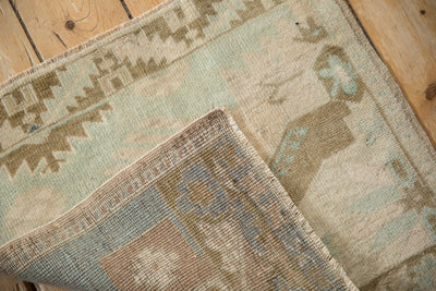 2x2 Vintage Distressed Oushak Square Rug Mat