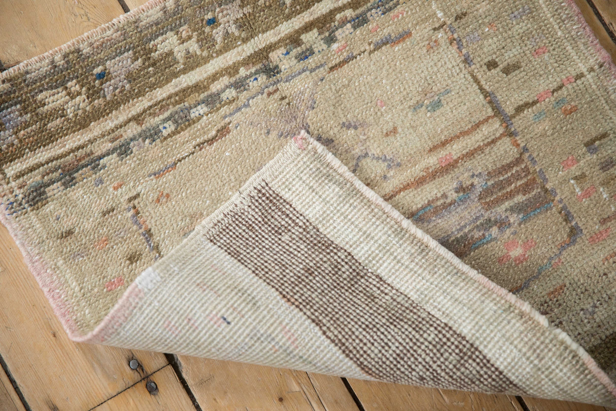 2x2 Vintage Distressed Oushak Square Rug Mat