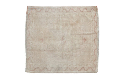 2.5x2.5 Vintage Distressed Oushak Square Rug Mat