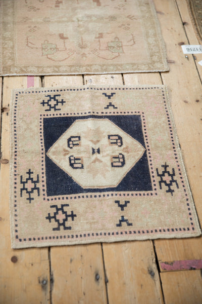 1.5x2 Vintage Distressed Oushak Square Rug Mat