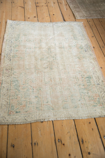 3x3.5 Vintage Distressed Oushak Square Rug