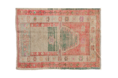 2.5x3.5 Vintage Distressed Oushak Rug
