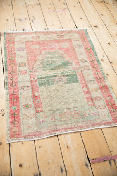 2.5x3.5 Vintage Distressed Oushak Rug