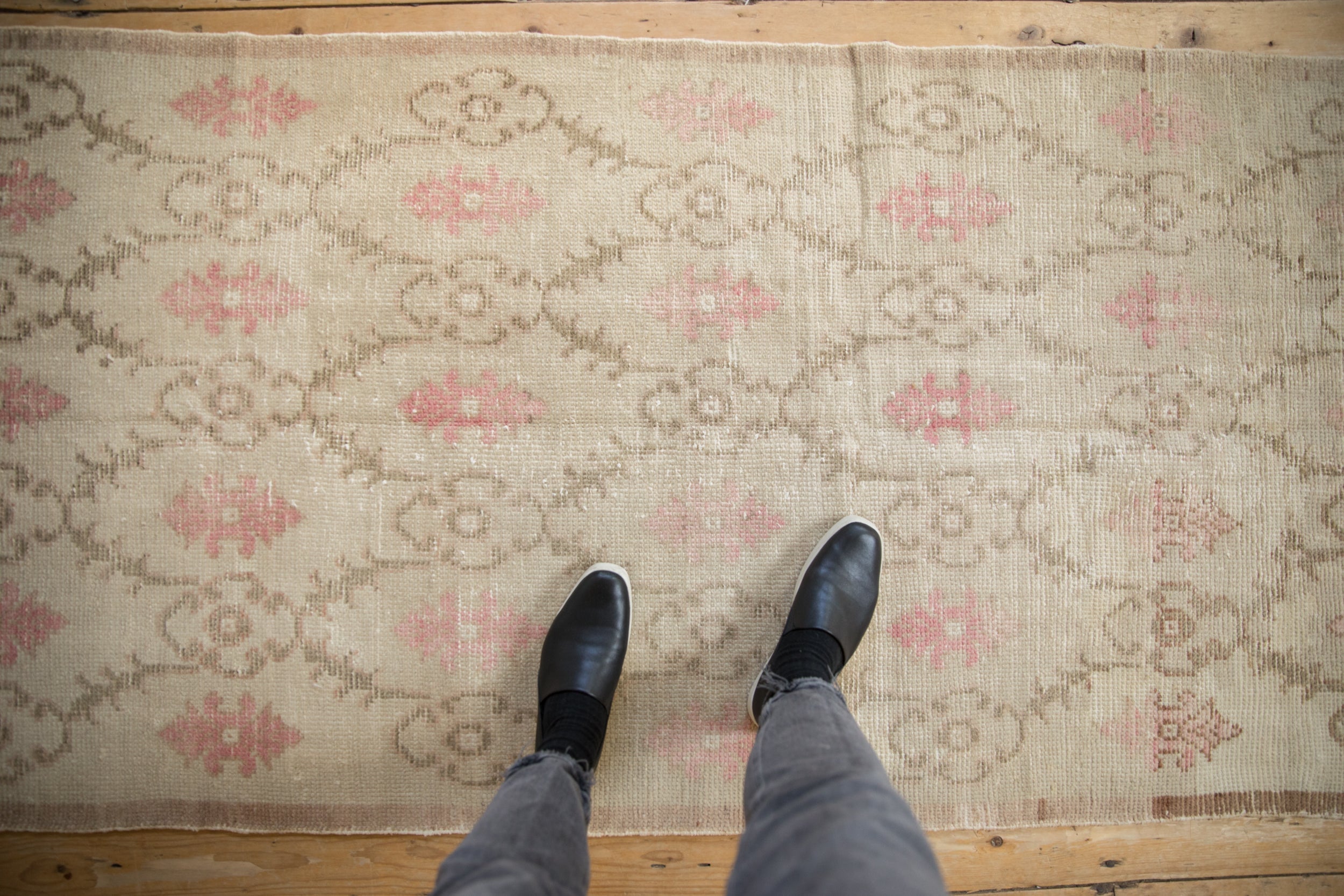 3x6.5 Vintage Distressed Oushak Rug Runner by Old New House® - product image 2 for Resin Society
