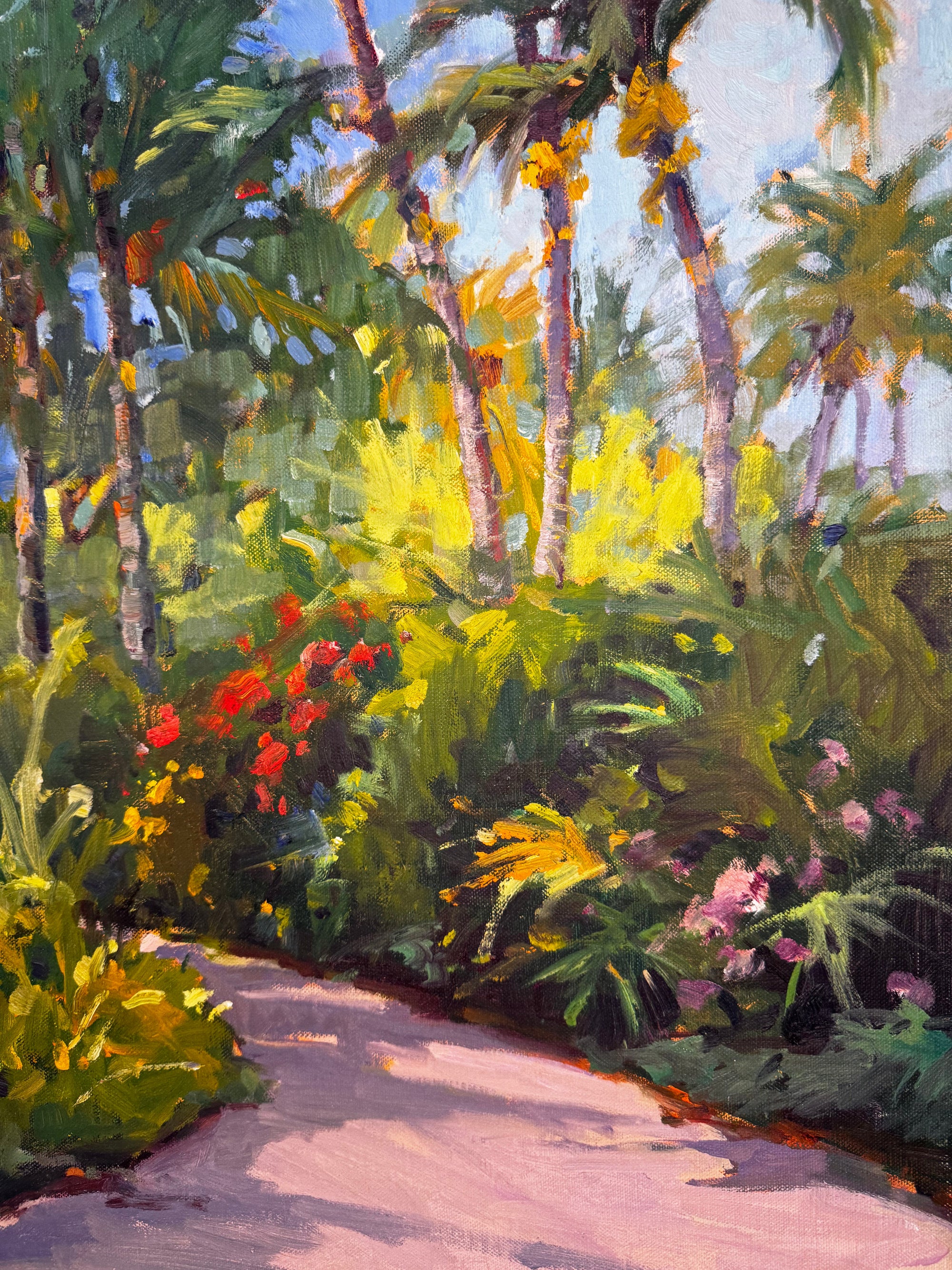 One Hundred and Seventeen, a 16x20 inch plein air painting on board by John Beard, showing abstract coastal landscape tones