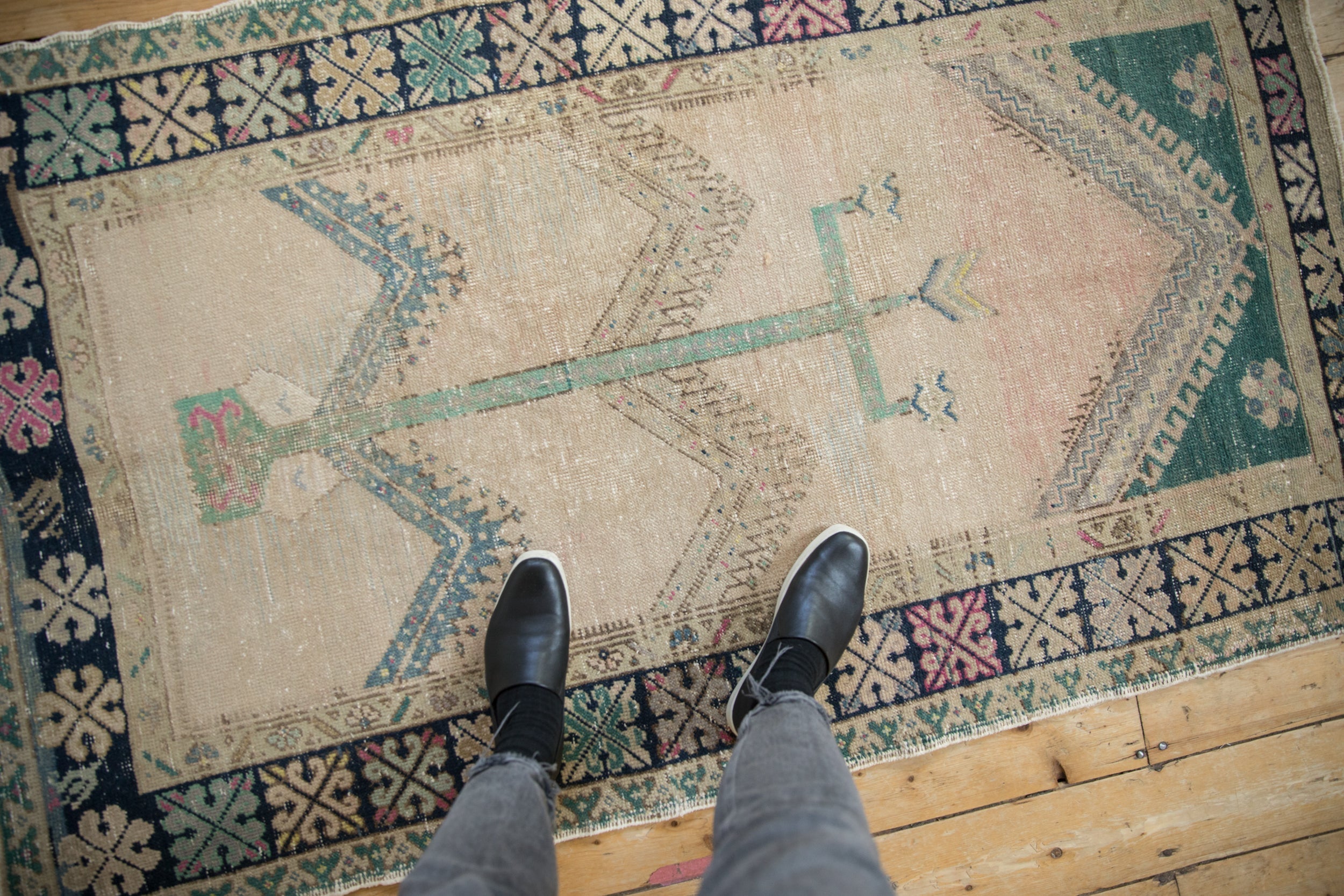 3.5x6 Vintage Distressed Oushak Rug by Old New House® - product image 2 for Resin Society
