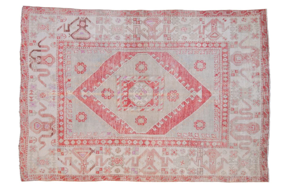 5.5x8 Vintage Distressed Oushak Carpet by Old New House® - main product image for Resin Society