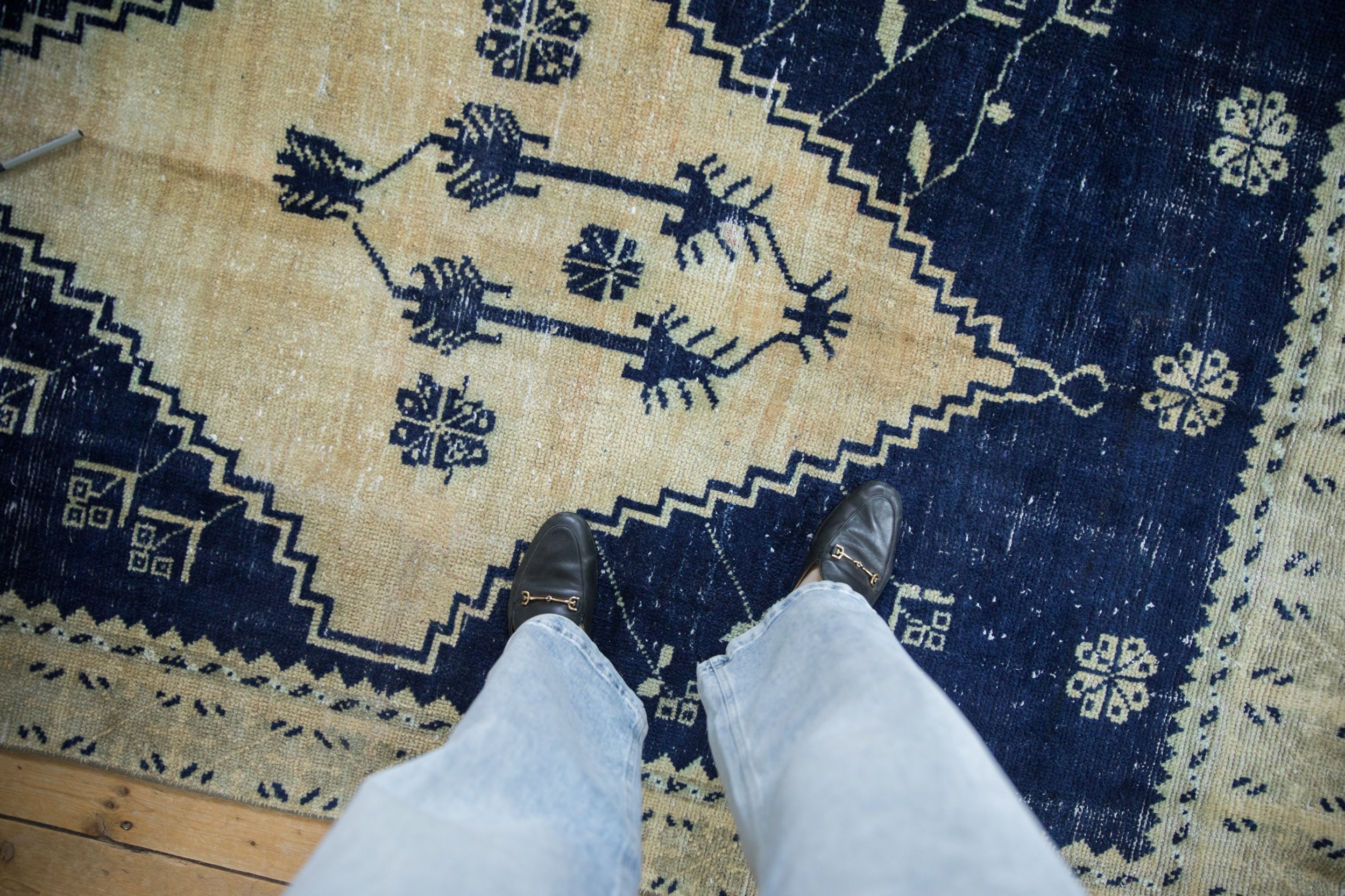 4.5x7.5 Vintage Distressed Oushak Rug by Old New House® - product image 2 for Resin Society