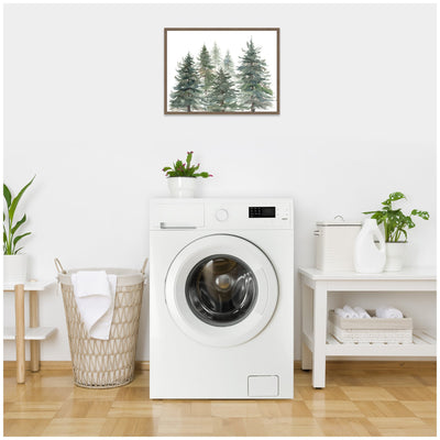 Sylvie Framed Canvas Pines And Evergreens by Patricia Shaw