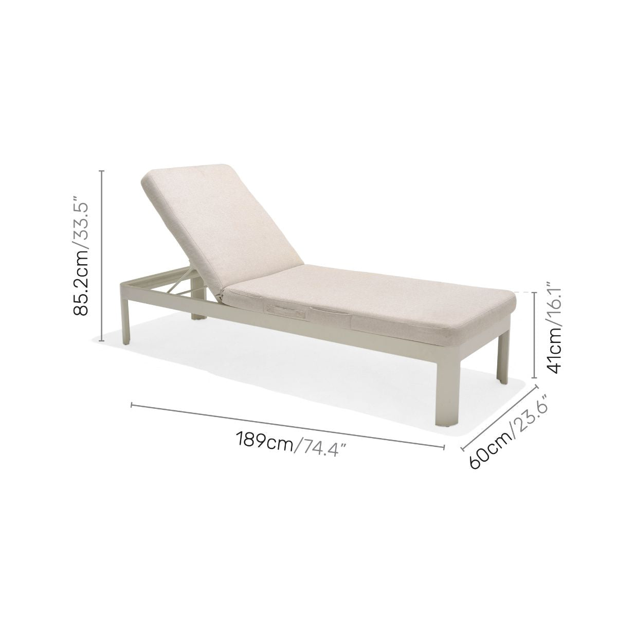 Portals Light Sun Lounger - 1pc by LifestyleGarden US - product image 11 for Resin Society