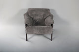 Chair & Ottoman – Oswalt Sterling with Tiger Maple Arms (Black) by Enrico Bartolini - product image 5 for Resin Society