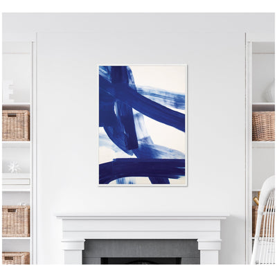 Cobalt Mark No.
1 by Amy Lighthall Framed Canvas Wall Art Print