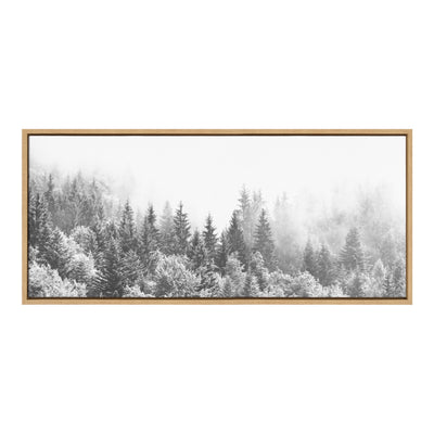 Sylvie Forest On A Foggy Day BW Framed Canvas by kateandlaurel - product image 8 for Resin Society