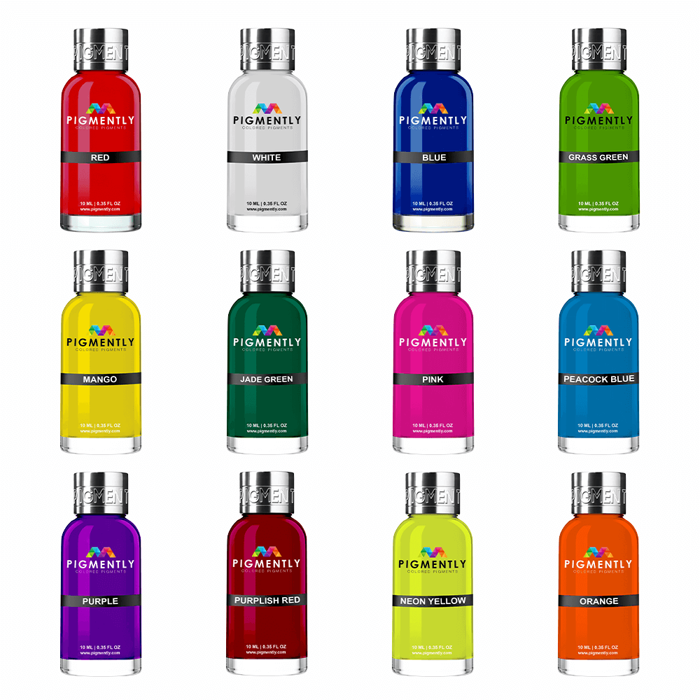 12 Color Bundle of Liquid Epoxy Resin Dyes in assorted vibrant colors