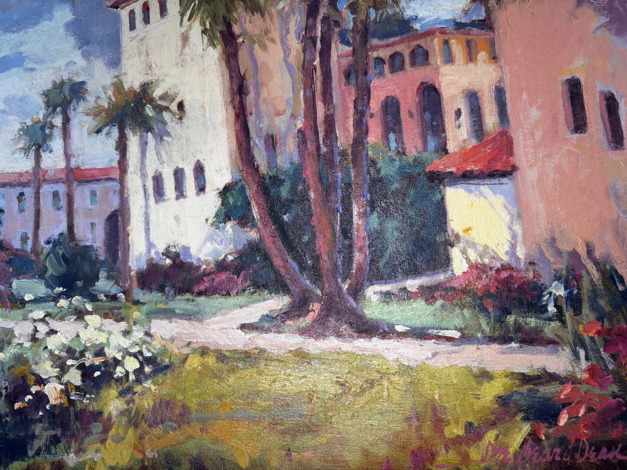One Hundred and Twenty, a 16x20 original plein air painting on board by John Beard Collection displaying soft coastal tones and textured brushwork.