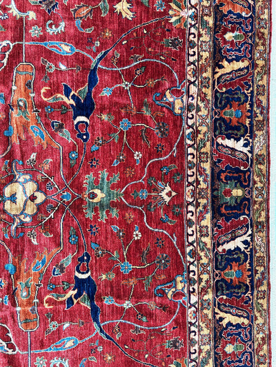Hand-Knotted Afghani Bidjar Wool Rug – 9’x12’6” – Intricate Geometric & by Rugistan - product image 9 for Resin Society