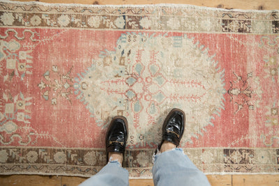 3x6.5 Vintage Distressed Oushak Rug Runner by Old New House® - product image 2 for Resin Society