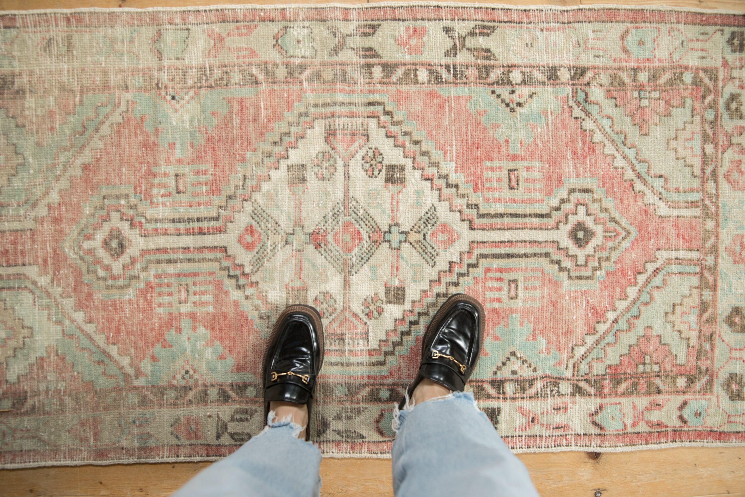 2.5x5 Vintage Distressed Oushak Rug Runner by Old New House® - product image 2 for Resin Society