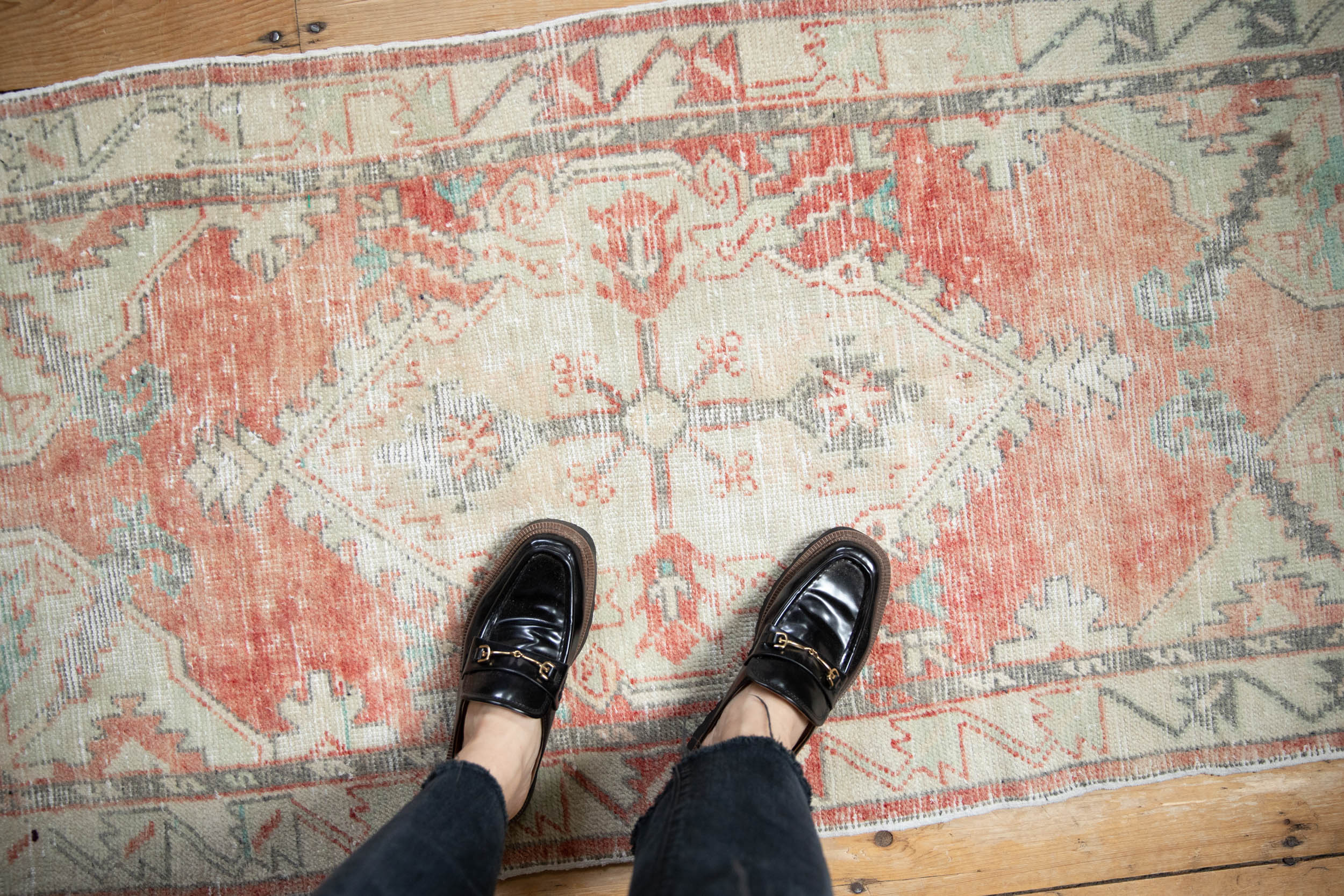 2.5x5 Vintage Distressed Oushak Rug Runner by Old New House® - product image 2 for Resin Society